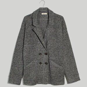 Brushed Knit Redford Blazer in Houndstooth Check
